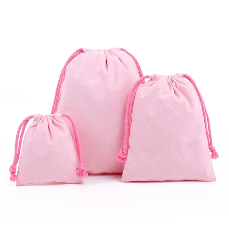 Reusable Cotton Drawstring Bags Fabric Storage Bag for Sundries Fruit Vegetable Kitchen Produce Bags Drawstring Gift Bag 6