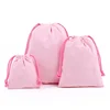 Reusable Cotton Drawstring Bags Fabric Storage Bag for Sundries Fruit Vegetable Kitchen Produce Bags Drawstring Gift Bag 6