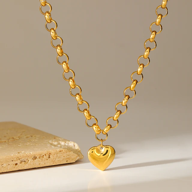 EILIECK 316L Stainless Steel Heart Love Pendant Necklace For Women Daily Wear Trendy Exquisite Charm Neck Chain Jewelry Gift 3 EILIECK 316L Stainless Steel Heart Love Pendant Necklace For Women Daily Wear Trendy Exquisite Charm Neck Chain Jewelry Gift 3