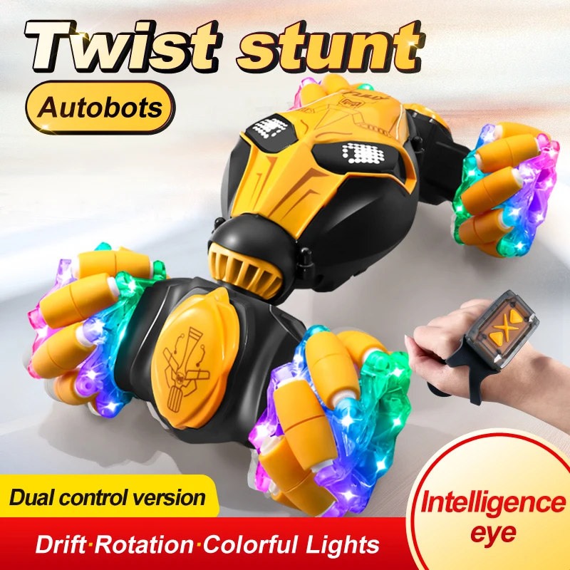 

Twister Children'S Remote Control Toys Boys Remote Control Car Gesture-Sensitive Deformation Car King Kong Robot Model