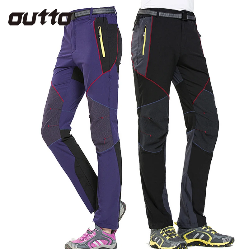 

New Elastic Quick Dry Pants Men Women Wear-resistant Waterproof Breathable Climbing Trouser Outdoor Hiking Camping Running Pants
