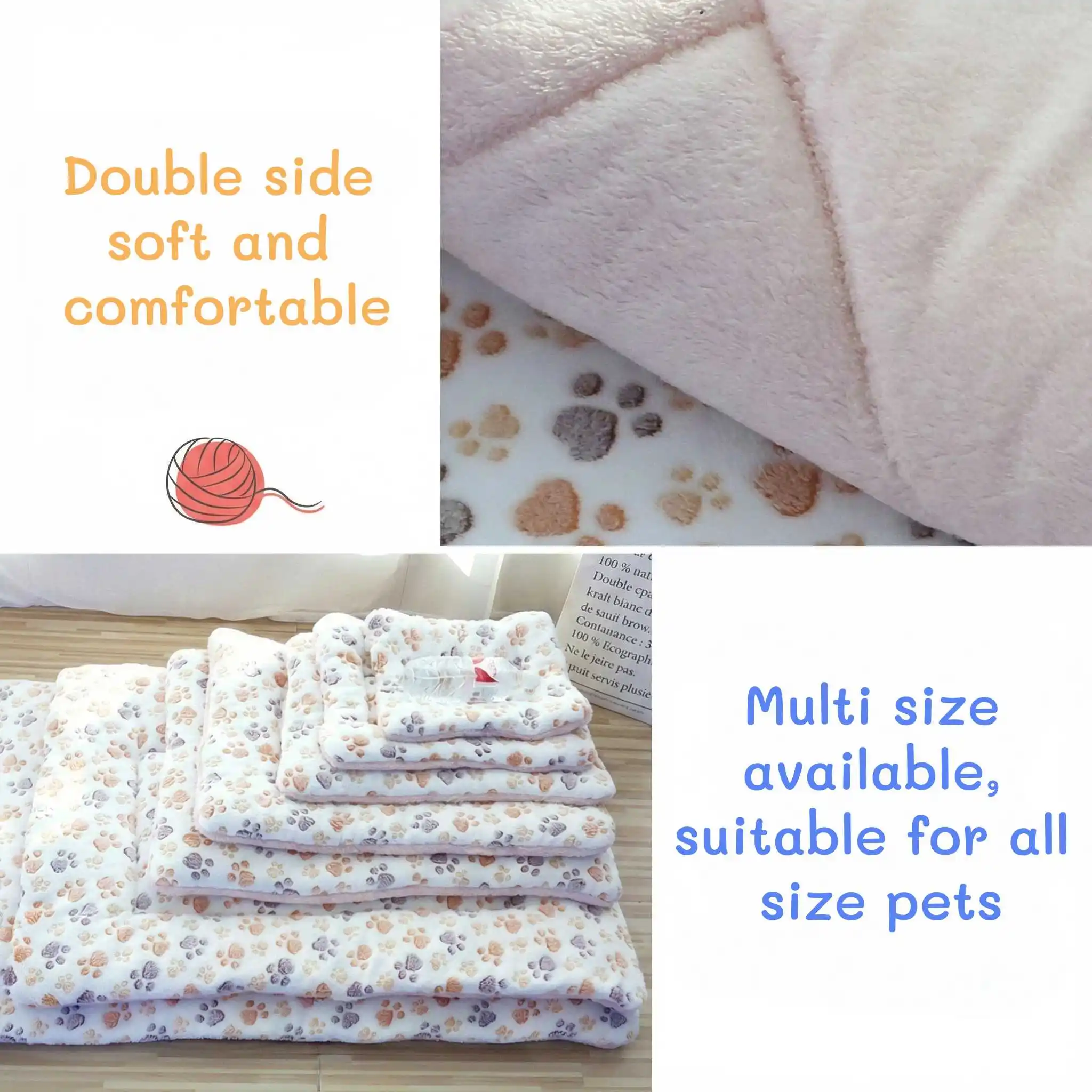 12 Color Dog Bed Mat Portable Pet Sleeping Bed Plush Blanket Washable Cat Bed Sofa Home Travel Comfort Warm Soft Flannel Blanket
