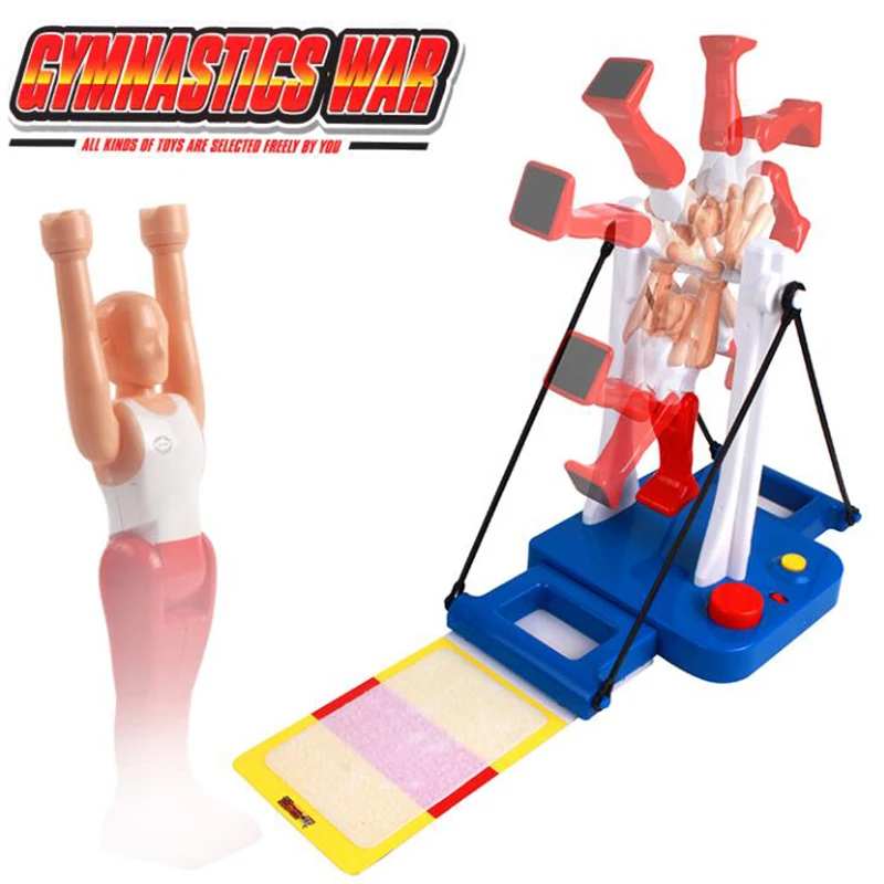 

Creative Gymnastic machine toy Novelty Gymnastics War Gymnastic Machine Horizontal Bar Hand Eye Coordination Desktop Toys