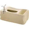 Silver Ceramic Tissue Box Fold Pattern Irregular Ice Shape Silver Rabbit Napkin Holder Paper Towel Holder Home Desktop Storage 6