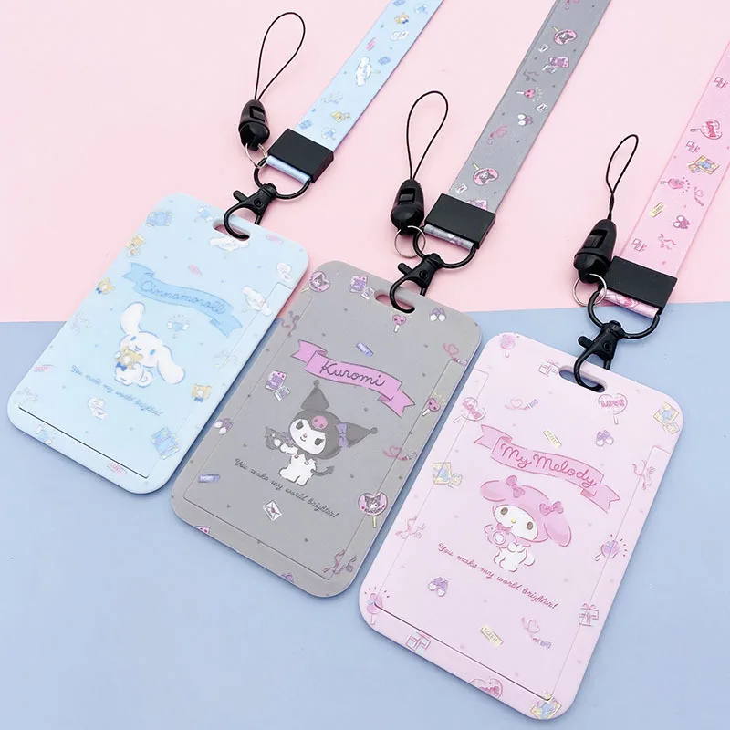 Plush Keychain Key Chain Bunny Keychain Balloon Dog Keychain Kawaii Sanrio Cinnamoroll My Melody Anime Keychain Pendant Purin Dog Cat Cute Card Holder Plastic Lanyard Card Holders for Girl