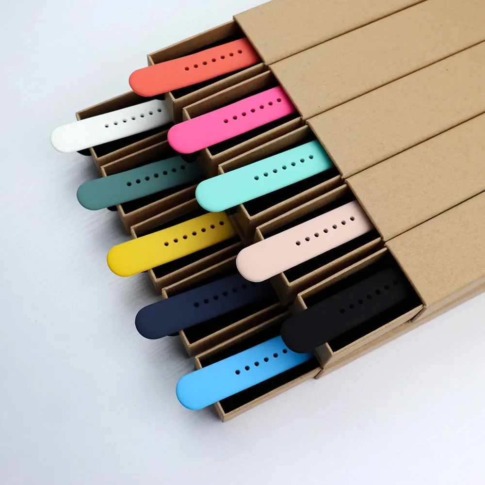 Silicone Watchbands for Apple Watch - Versatile Colors and Durable Design
