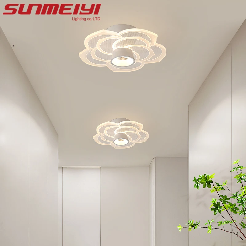 

White Acrylic LED Ceiling Light Hallway Light Modern Personality Creativity Living Room Dining Room Kitchen Bedroom Lighting