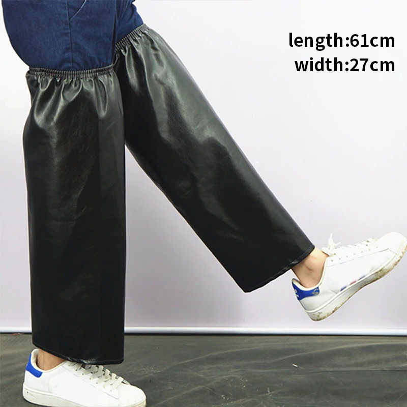 Motorcycle Rain Pants Outdoor Rain Pants Leg Covers Hiking Camping Riding PVC Waterproof Prevent Splashing Knee Length Legs Cover Moto Accessories