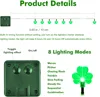 Solar St Patricks Day Decorations Shamrock String Lights Lucky Clover Green Lights Outdoor Waterproof 8 Mode Light 066 6