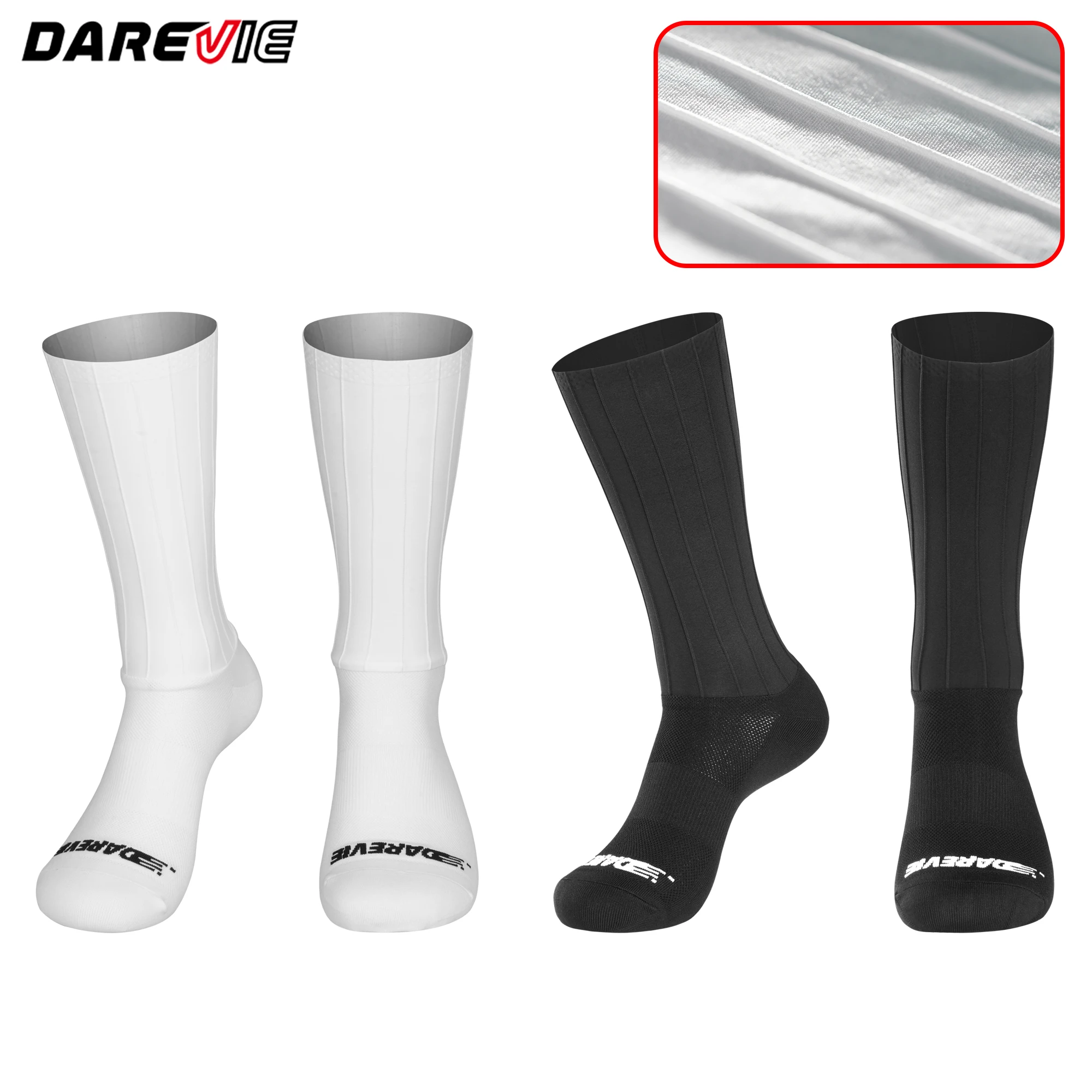 Cycling Socks DAREVIE AERO Men Pro Aerodynamics Elastic Anti-Slip Outdoor Sports Bicycle Accessories