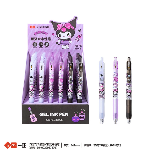 36pcs Sanrio Erasable Gel Pens With Eraser Kawaii Hello Kitty Kuromi  Student Writing Office School Supplies Stationery Wholesale - AliExpress