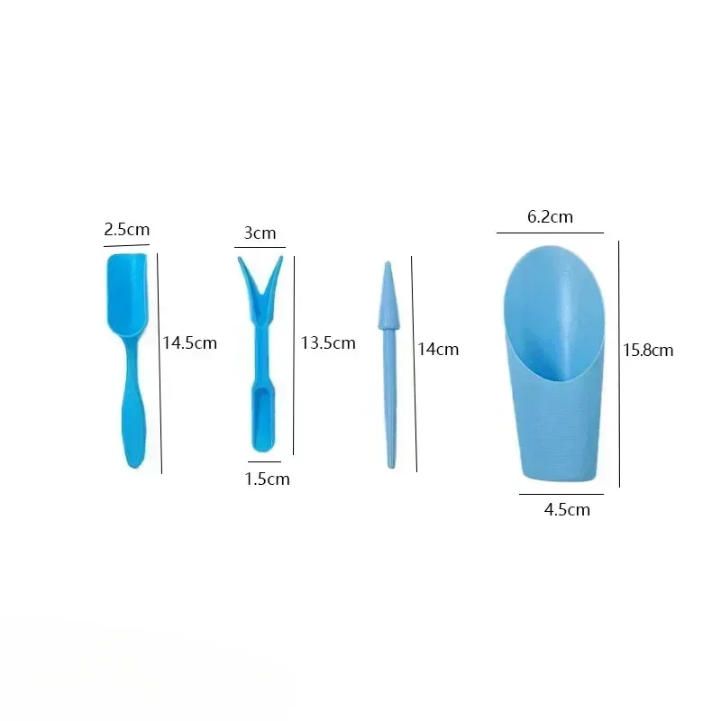 4 Succulent Tools Set Seedling Picker Punch Bucket Shovel Soil Shovel Flower Garden Tools Plant Pot Plastic Shovel 3