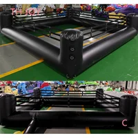 fast air shipping to door, 4x4m 13x13ft customized Interactive Inflatable Wrestling Boxing Ring Game joust games field 1