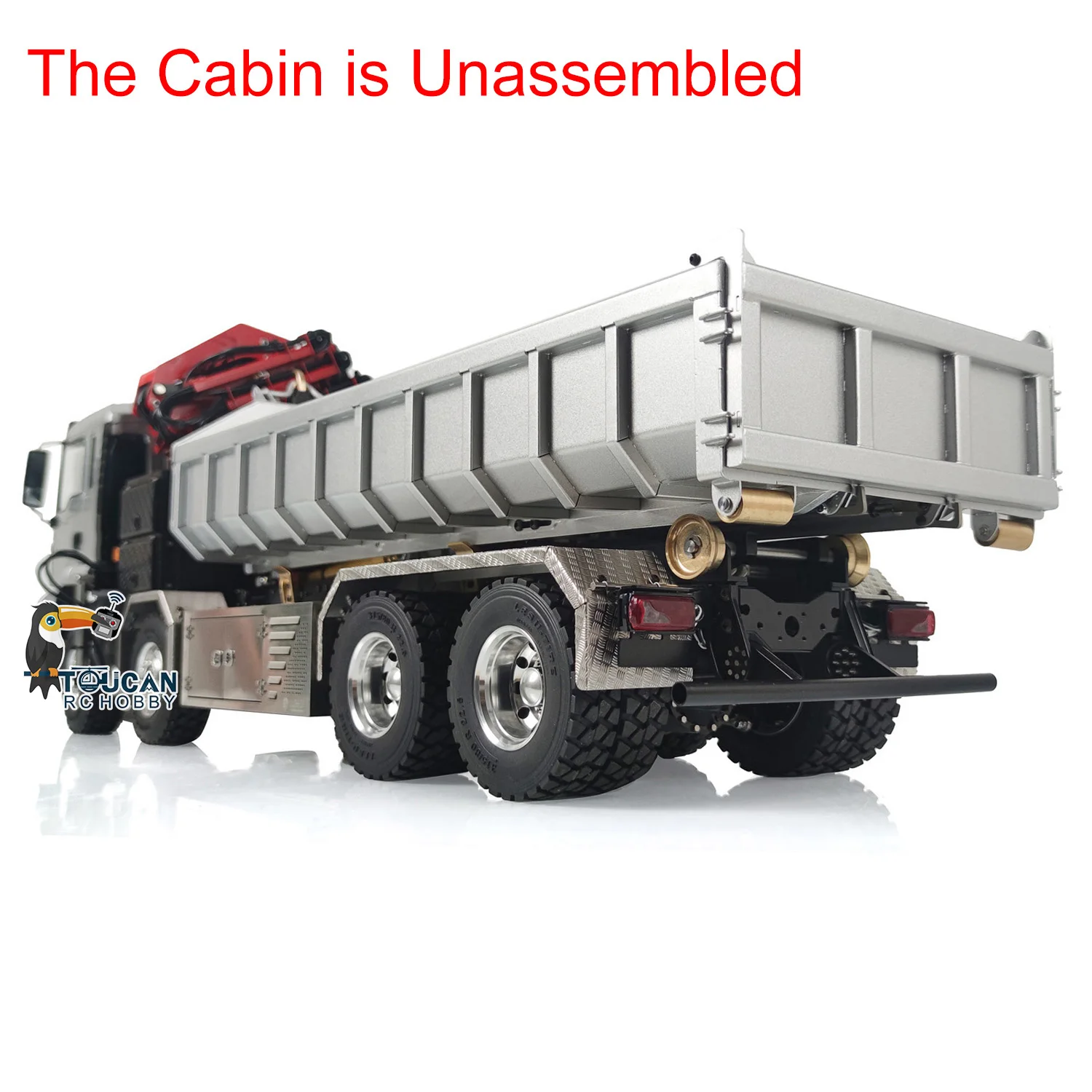 LESU 1/14 Metal RC Hydraulic Dumpper Truck Remote Control Roll-On Crane Tipper Model Toys for Boys Gift Painted TH19852 2