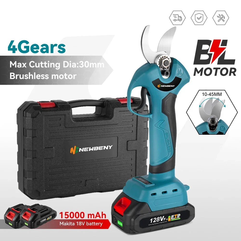 Electric pruning shears electric pruner 500W 4 Gears Brushless Pruning Shears Makita 18V Battery Efficient Fruit Tree Bonsai Pruning Electric Tree Branches Cutter