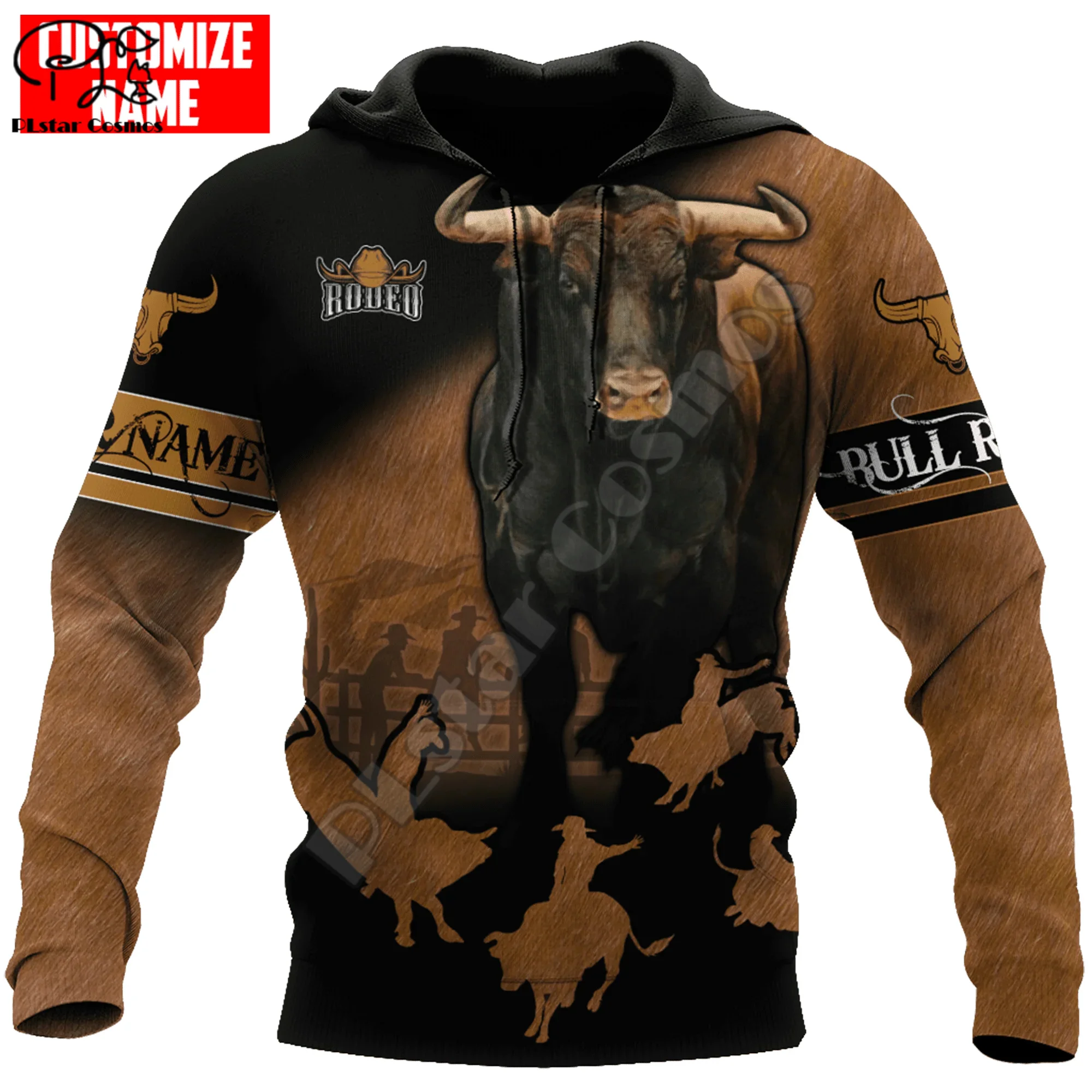 Newfashion Cosplay Bull Riding Cowboy Rodeo Vintage Sports Tattoo Tuta 3Dprint Streetwear Casual Harajuku Jacket Felpe Con Cappuccio 11