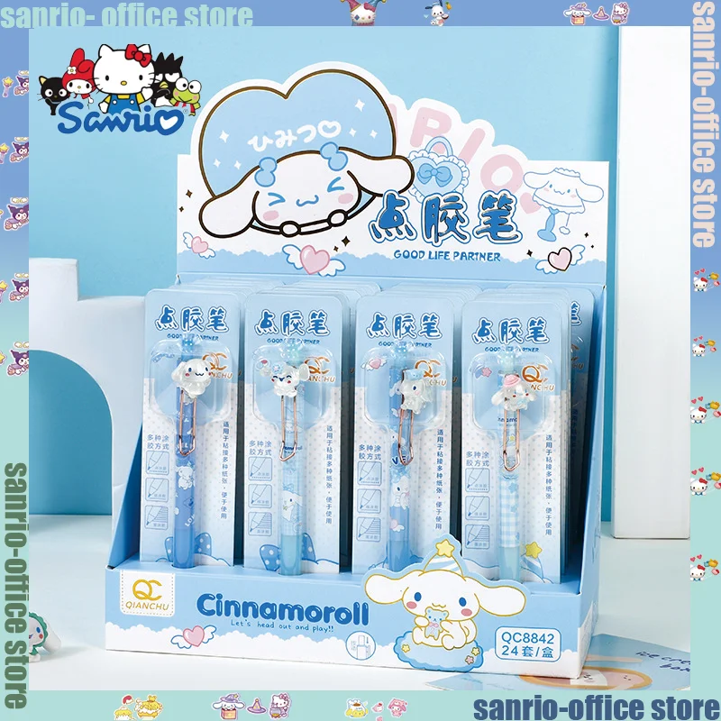 

24pcs Sanrio Cinnamoroll Dispensing Pen Set Dot Glue Pen Handbook Special Large Capacity Doted Glue Office Stationary