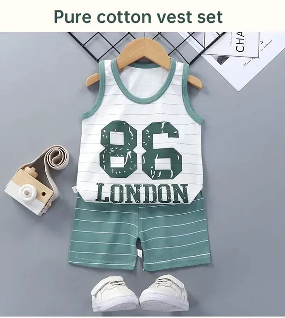 Children Sets Kids Clothes Boys Girls Vest Suit Summer Children's Clothing  baby Cotton T-Shirts Shorts Tank Top Sleeveless - AliExpress