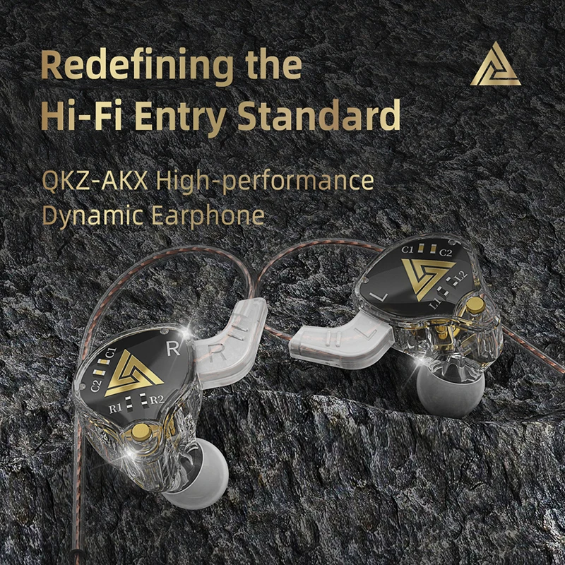 Original Qkz Akx Iem Monitor Nível Headphone Transparente In-ear Wired Fones de Ouvido com Mic Hifi Bass Stereo Muisc Fone de Ouvido Aux 3.5 mm - Image 5
