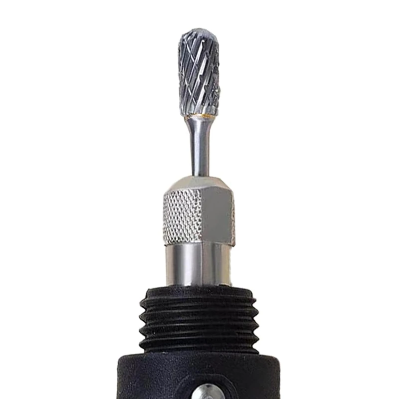 T84C-10Pcs Carbide Burr Bits Set Compatible With 1/8Inch, Rotary Tool Bits With Double-Cut Design,For Metal Wood Stone Steel
