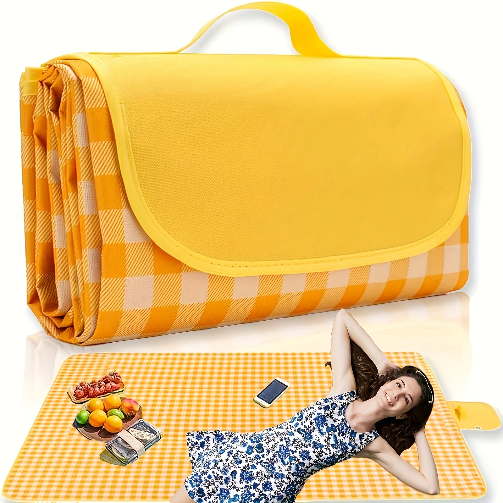 Extra large waterproof and sand proof picnic blanket-foldable beach mat, suitable for camping, hiking, and outdoor activities