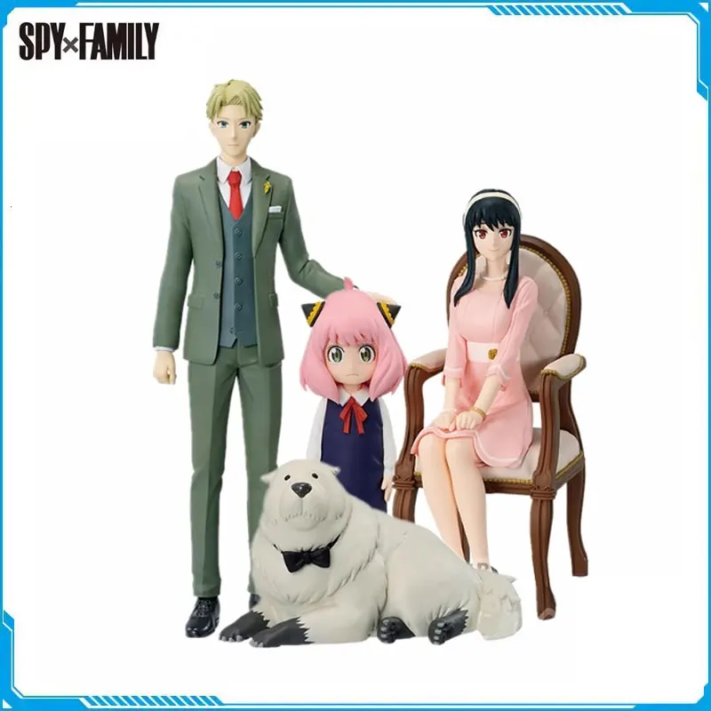 

BANPRESTO Original SPY×FAMILY Family Photo Sitting Position Yor Forger Anya Forger Loid Forger PVC Action Figure Model Toys