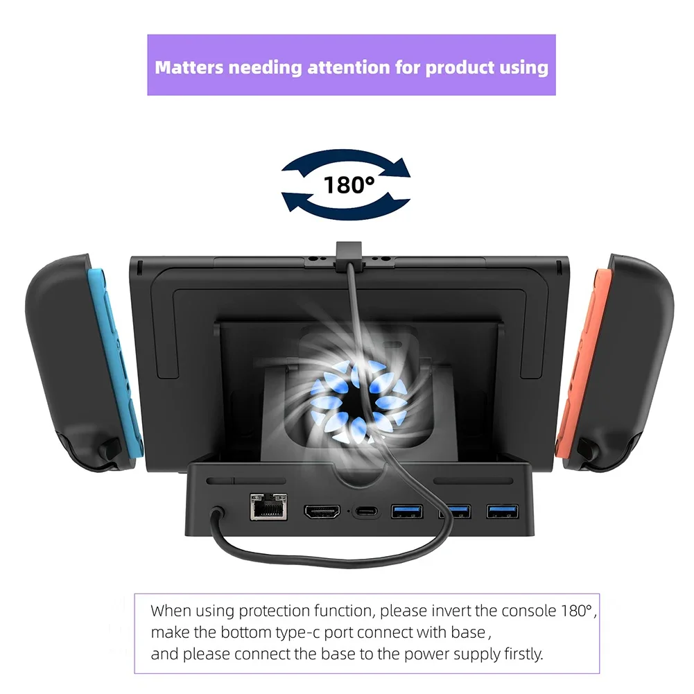 Charging Dock Cooling Portable Charging Stand Charging Station for Switch 2 Game Console