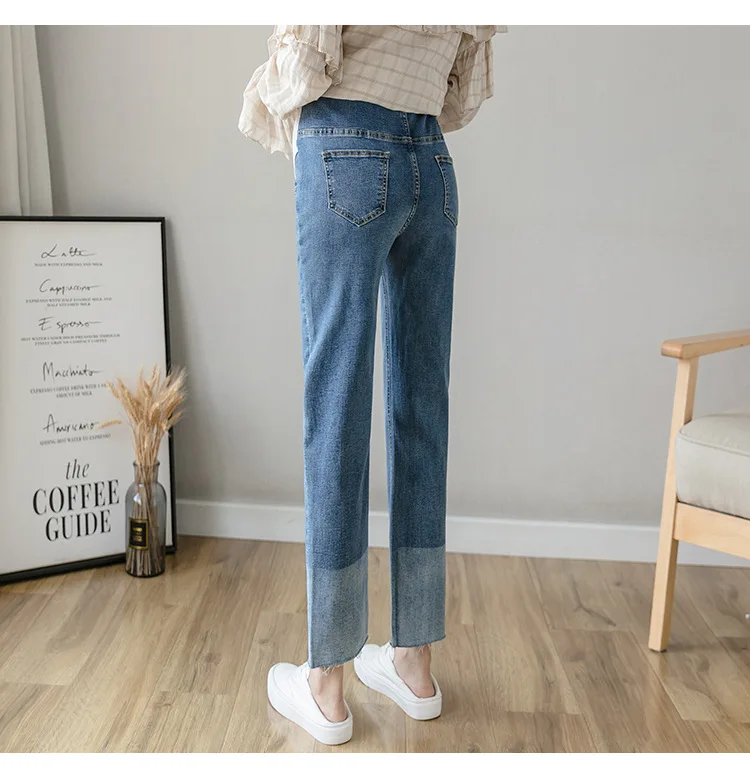 Maternity Pants Spring and Autumn Maternity Pants Large Size Loose Straight Pants Maternity Jeans P06053 womens maternity clothes