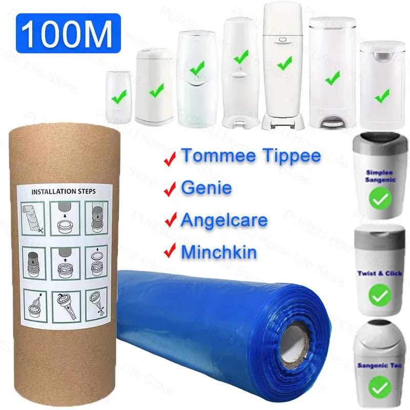 Bin Liners Recharge Poubelle Ã Couche Tommee Tippee White/Blue