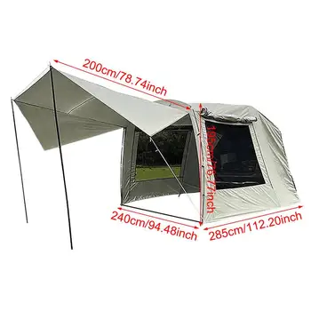 SUV MPV Car Truck Tent For Camping Car Rear Tent Waterproof 5-6 Person Auto Tail Tent Awning Beach Sunshade For Self-driving 5