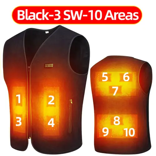 Smart Fleece Heated Vest Men USB Electric Self Heating Vest Women Rechargeable Heated Jacket Thermal Hunting Heated Clothes - Image 7