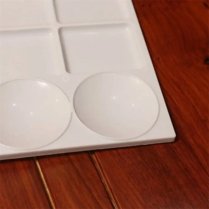 1Pc Oil Paint Water Coloring Palette For Kids Children Adults Art Acrylic Drawing Tray Plastic Pallet Student Stationery paint tray color palette watercolor palette