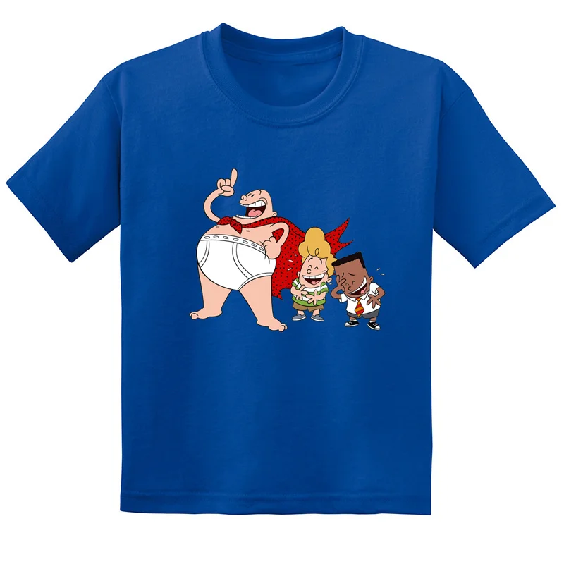 Captain Underpants Superhero Cartoon Print Kids T shirt Summer Funny Cute Children Boys Clothes Baby Girls Short Sleeve T-Shirts 2