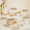 NEW Transparent Drawer Style Makeup Box,Dormitory Organizer Plastic Cosmetics Skincare Dressing Table Desktop Storage Box 4