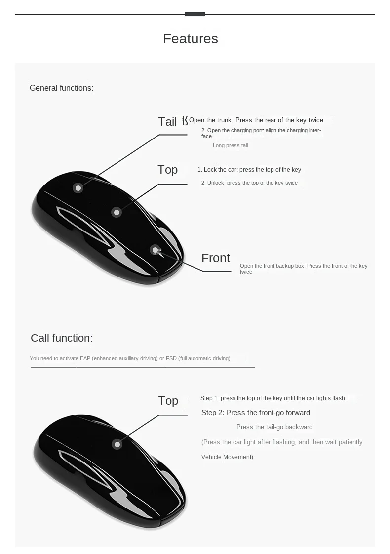 Tesla Model 3 Model Y smart remote control car key accessori chiave modello auto originale 7 Tesla Model 3 Model Y smart remote control car key accessori chiave modello auto originale - S72207098cf4a45149a4c8dec14ccb4f5d