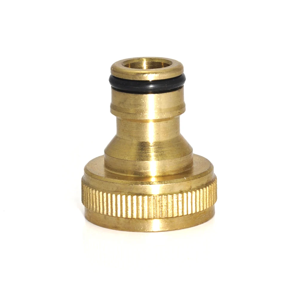 

Tap Connector 1.57*1.18in Golden For 3/4\" To 1/2\" Faucet Connected With Water Hose Water Hose Adaptor Quick Release