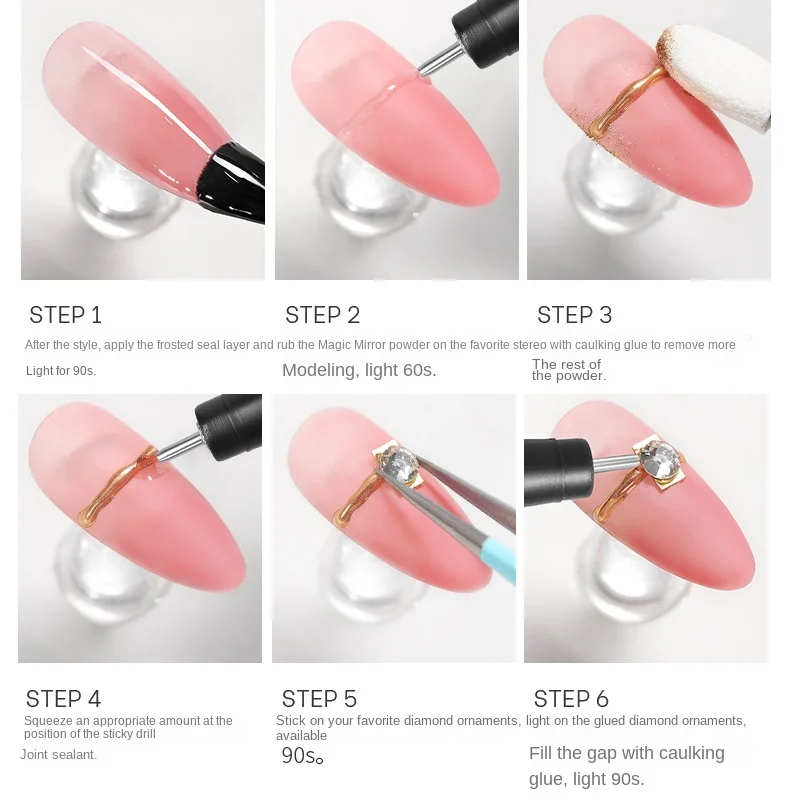 15g 3D Gel per unghie Gel per scolpire per Nail Art fai da te brama-Gel Manicure Gel per pittura No Wipe Nail strass colla per unghie - immagine 5