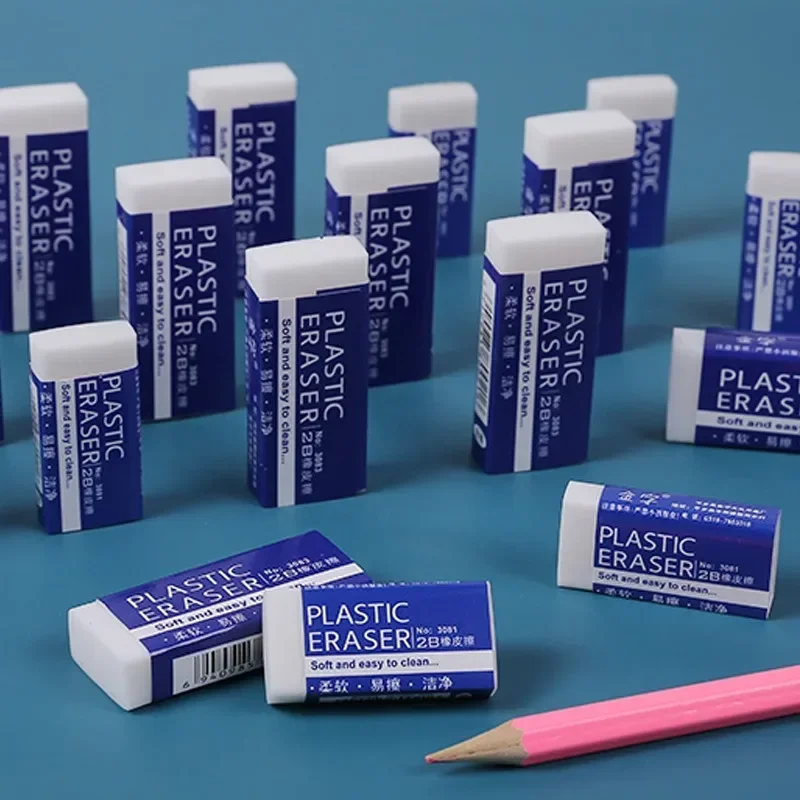 Pencil Eraser 5/1Pcs 2B PVC Eraser Clean and Mess Free Student Exam Sketch Cute Soft Rubber Eraser Office School Drawing Stationery Supplies