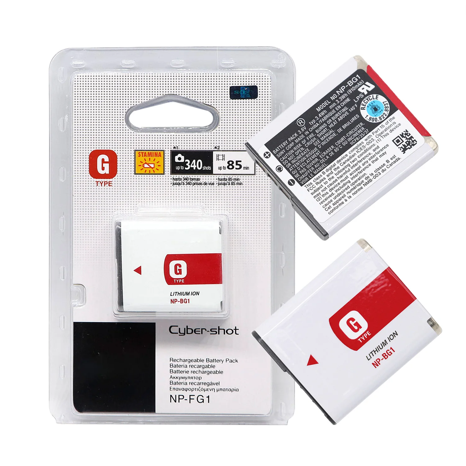 Np-Bg1 Np-B1 Npbg1 È Adatto Per La Batteria Della Fotocamera Digitale Sony Dsc-W30 W35 W50 W55 W70 W80 Wx1 Wx10 Hx9V H10 H20 H70 H50 H55 H90