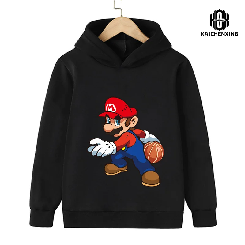 Super Mario Pullover Anime Hoodie Sweatshirt Hooded Sweater Unisex Casual  Tops