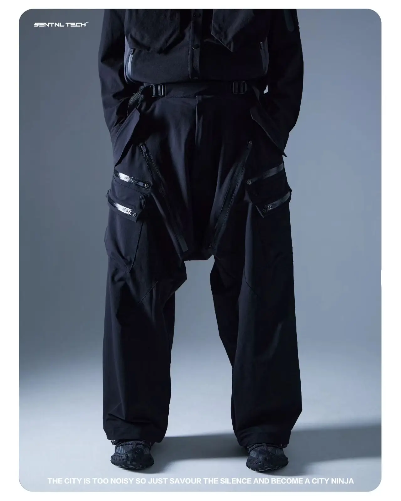 Silenstorm 25 aw Functional windbag low-waisted relaxed cargo wide-leg pants loose-fit multipocket leg op adjustment techwear