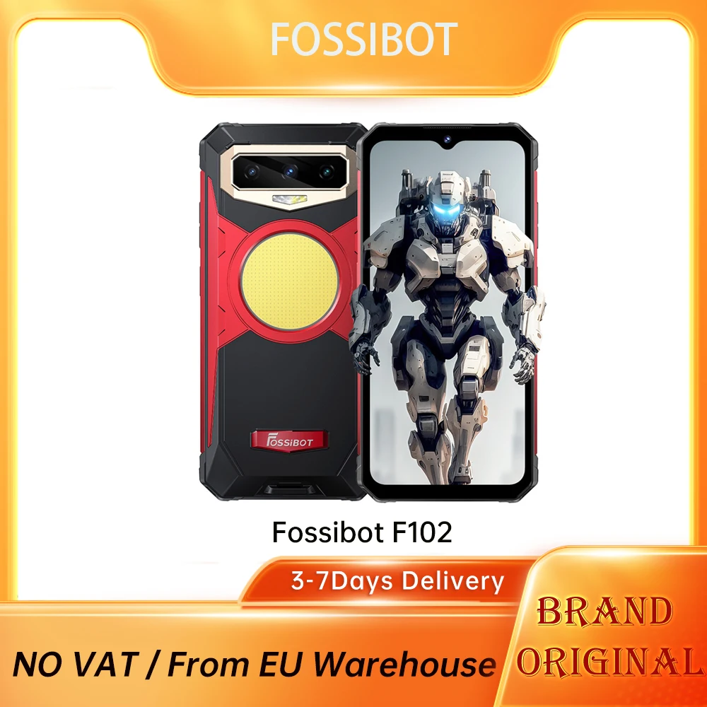 Smartphone Fossibot F102, Fotocamera Anteriore Da 12Gb + 256Gb, 32M + Fotocamera Posteriore Da 108M, Octa-Core, Android 13.0, Doppio Altoparlante Ster