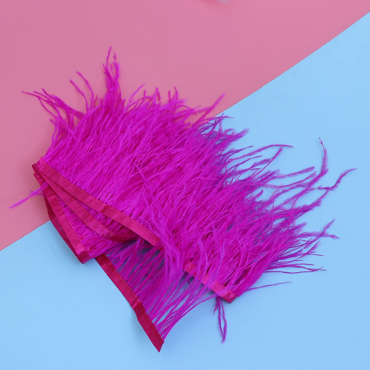 

2 M Crochet Home DIY Ostrich Clothing Accessories Dress Slip Feathers Fringe for Feathered