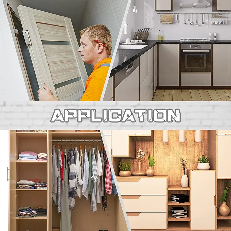 Description Picture 6 of item12 cabinet hinge repair plates, stainless steel cabinet door hinge repair bracket kit, with fixing screws