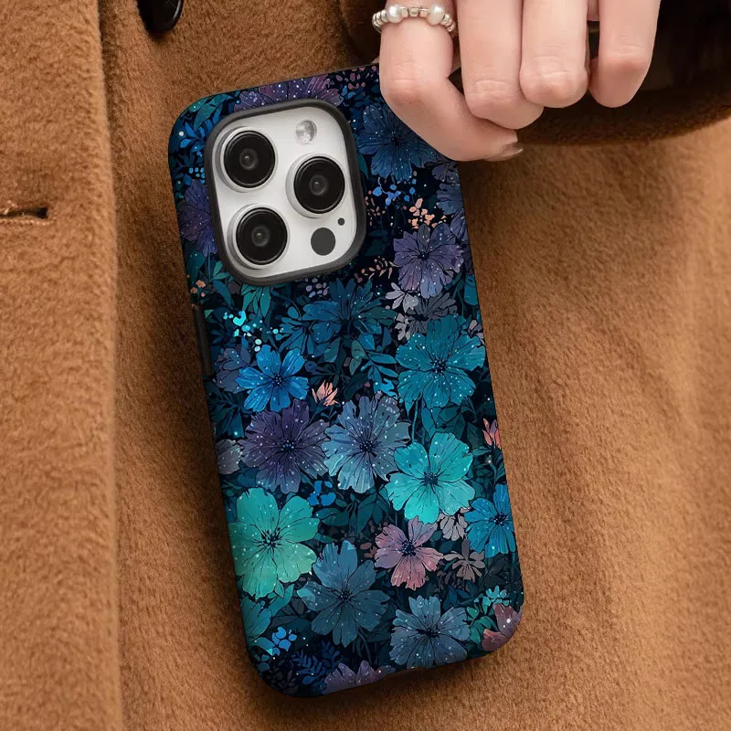 Retro Floral 2-in-1 Protective Phone Case