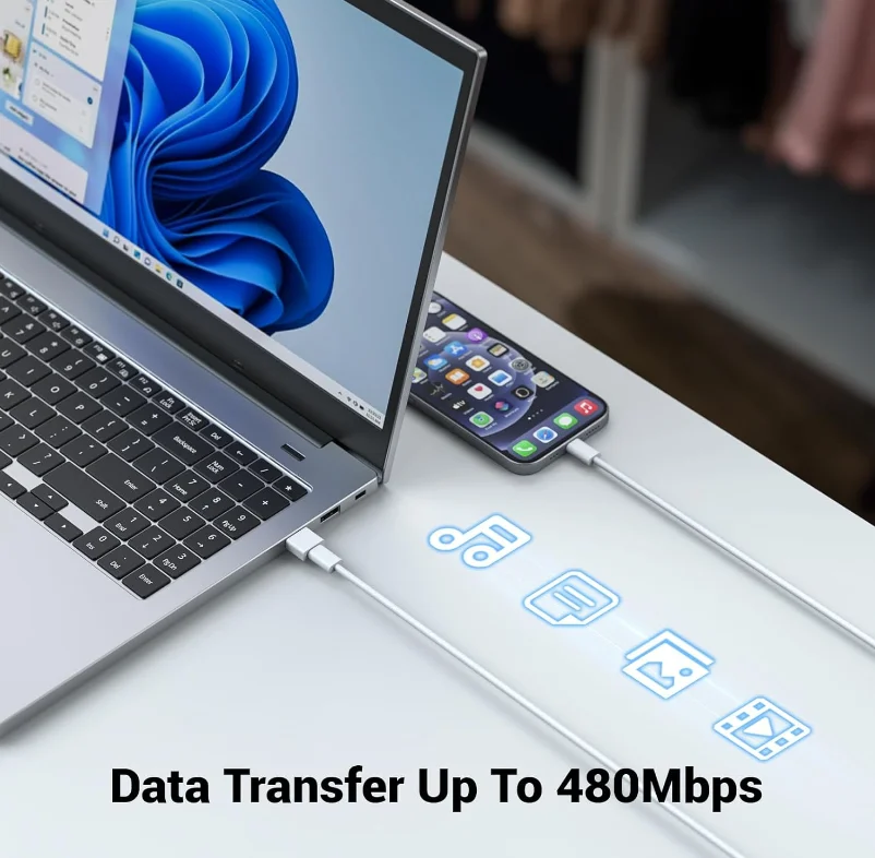 5팩 USB to USBC 어댑터, 아이폰 16/15 충전기용 USBC to USB 어댑터, 아이폰 16/15/14/13/12 Pro Max Plus, 아이패드 9/10 Air 5 Mini 6