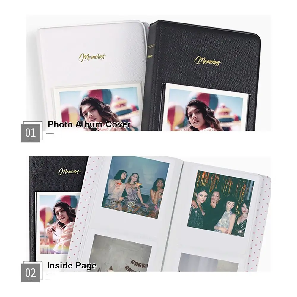 즉석 카메라 사진 앨범 영화 티켓, 폴라로이드 600, 후지필름 인스탁스 W210, W300 용 5 인치 그림 보관 케이스, 64 포켓