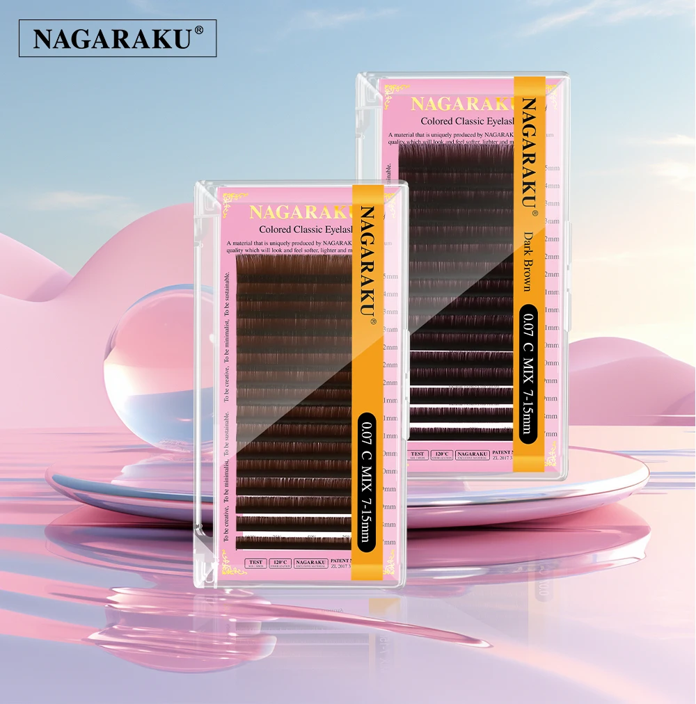 Description Picture 2 of itemNAGARAKU High Quality Light/ Dark Brown Eyelash Mink Lash False Eyelash Faux Individual Eyelashes Cilia Lashes Eyelash Extension