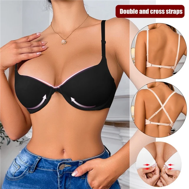 Sujetador Invisible con espalda descubierta para mujer, Bralette sin  tirantes sin costuras, Push Up, ropa interior, lencería femenina, sujetador  inalámbrico - AliExpress