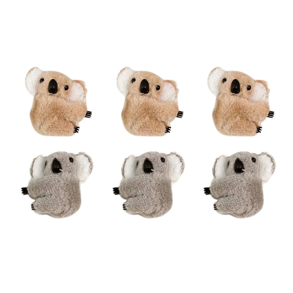 

6 Pcs Koala Side Clip Hair Accessories Hairpins for Women Clips Mini Claw Kids Girls Barrettes